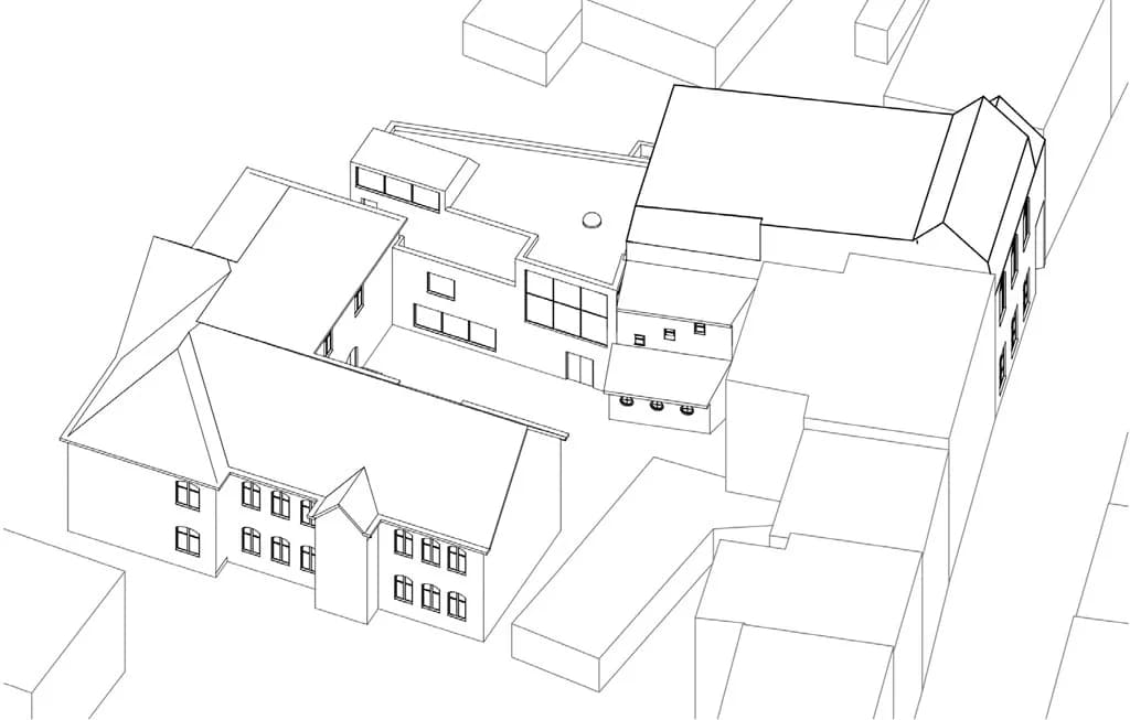 Interior rendering of the main hall