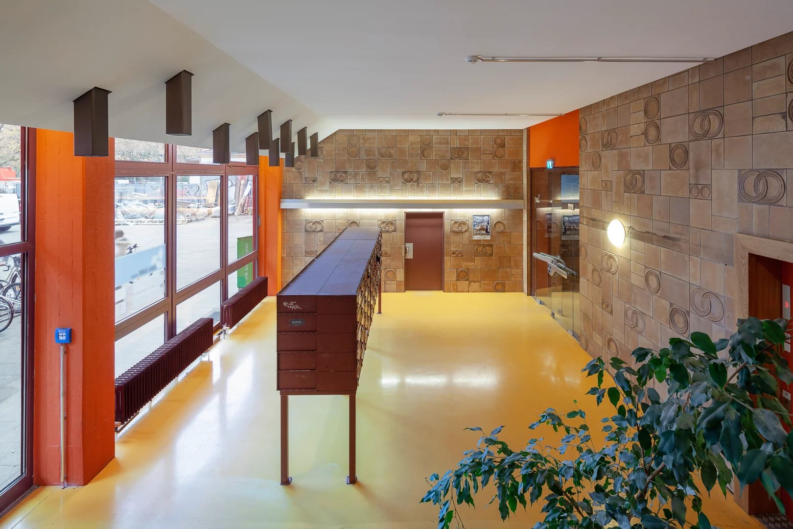 Facade detail with reflections