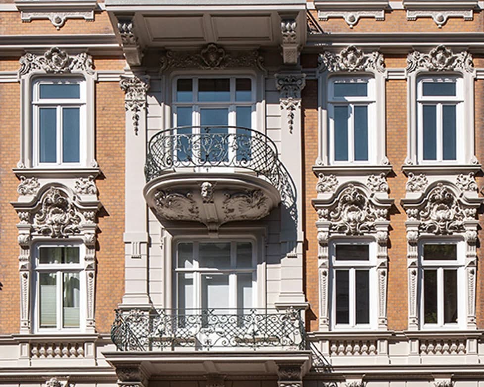 Full view of the renovated facade