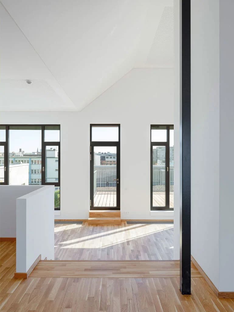 View of the terrace and facade