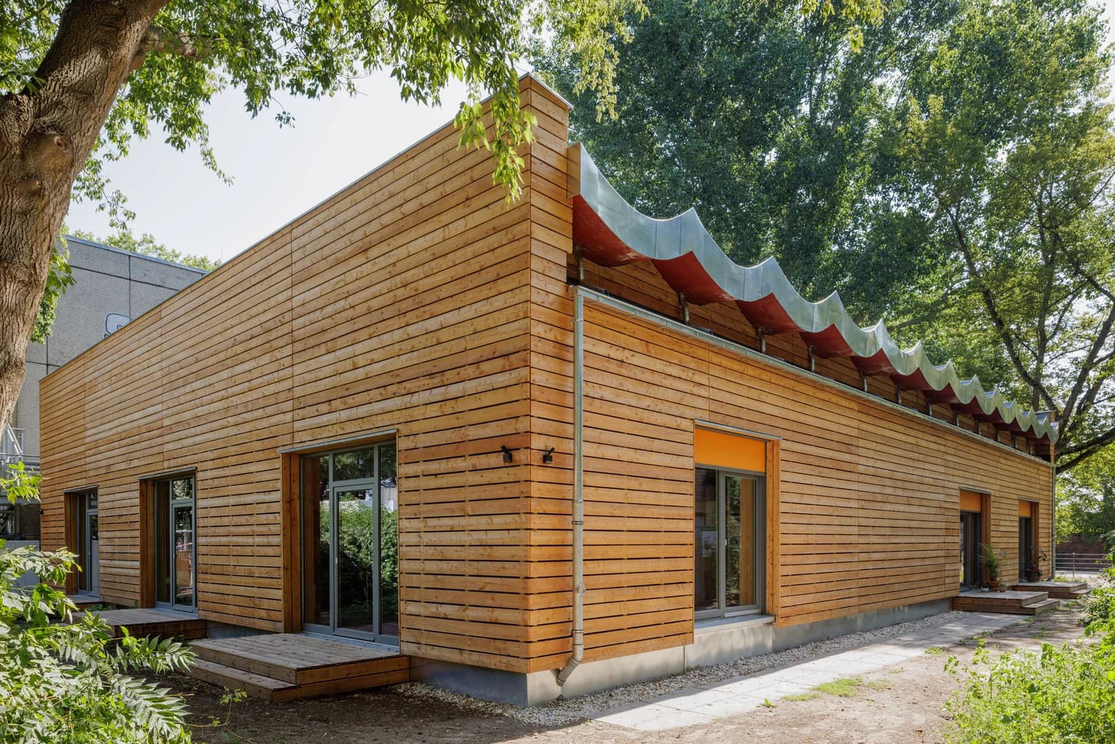 View showing the high ceilings